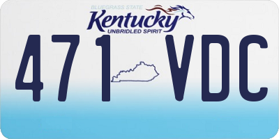 KY license plate 471VDC