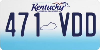 KY license plate 471VDD