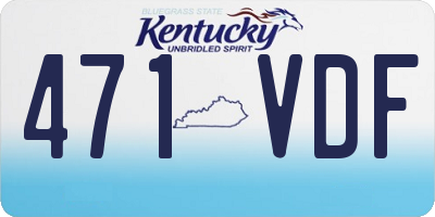 KY license plate 471VDF