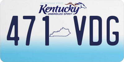 KY license plate 471VDG