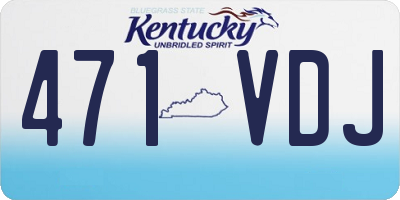 KY license plate 471VDJ