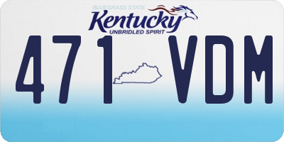 KY license plate 471VDM