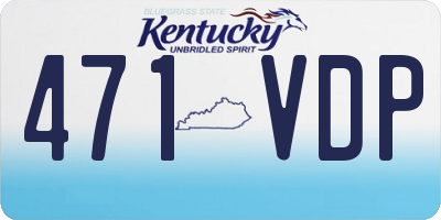 KY license plate 471VDP