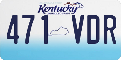 KY license plate 471VDR