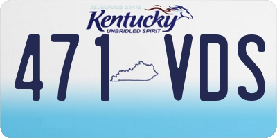 KY license plate 471VDS