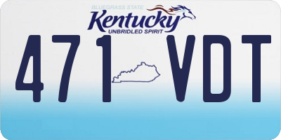 KY license plate 471VDT