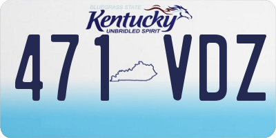 KY license plate 471VDZ