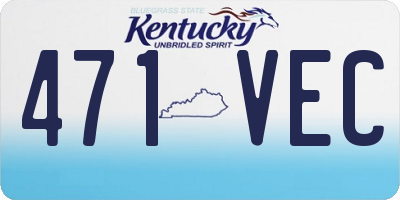 KY license plate 471VEC