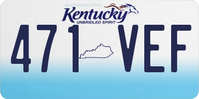 KY license plate 471VEF