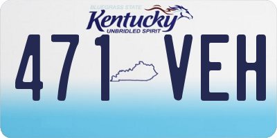 KY license plate 471VEH