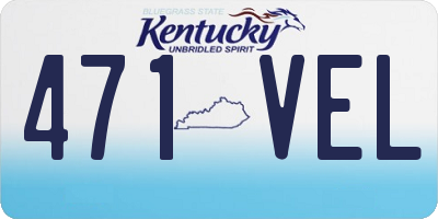KY license plate 471VEL