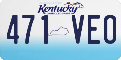 KY license plate 471VEO
