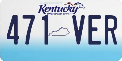 KY license plate 471VER