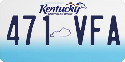KY license plate 471VFA