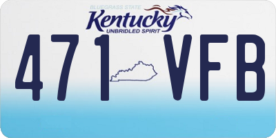 KY license plate 471VFB