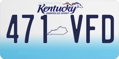 KY license plate 471VFD