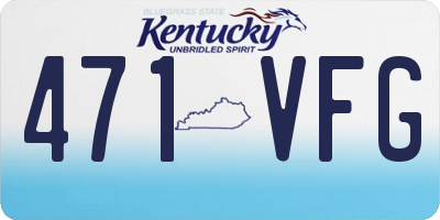 KY license plate 471VFG