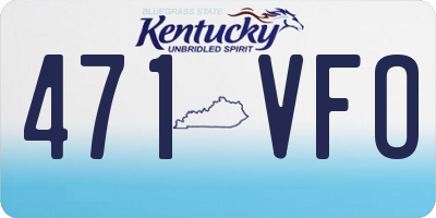KY license plate 471VFO