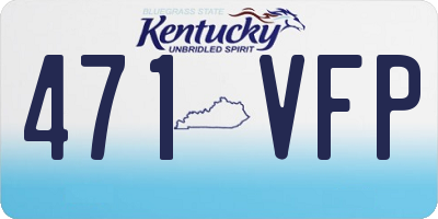 KY license plate 471VFP