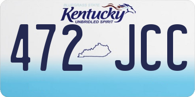 KY license plate 472JCC