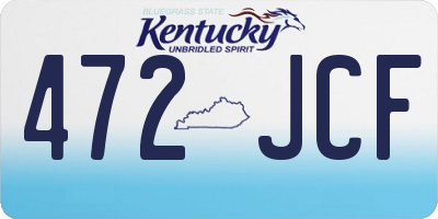 KY license plate 472JCF