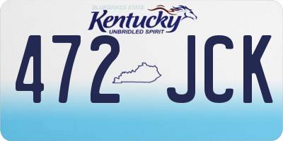 KY license plate 472JCK