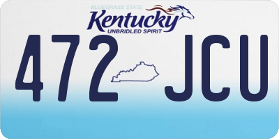 KY license plate 472JCU