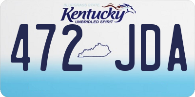 KY license plate 472JDA
