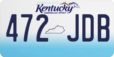 KY license plate 472JDB