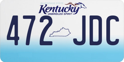 KY license plate 472JDC