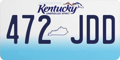 KY license plate 472JDD