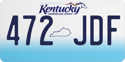 KY license plate 472JDF