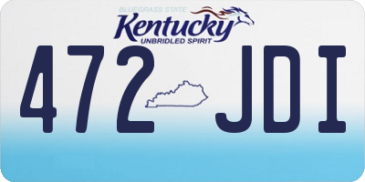 KY license plate 472JDI