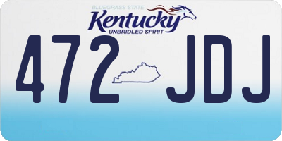 KY license plate 472JDJ