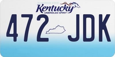 KY license plate 472JDK