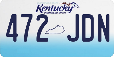 KY license plate 472JDN