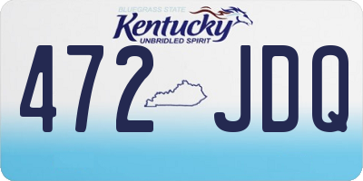 KY license plate 472JDQ