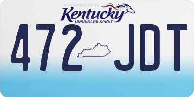 KY license plate 472JDT