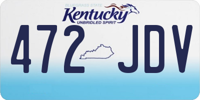 KY license plate 472JDV