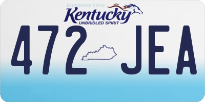 KY license plate 472JEA