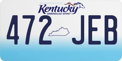 KY license plate 472JEB