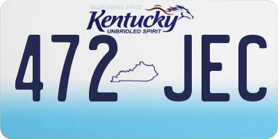 KY license plate 472JEC