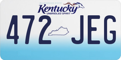KY license plate 472JEG