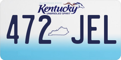 KY license plate 472JEL