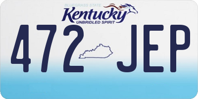 KY license plate 472JEP