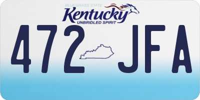 KY license plate 472JFA