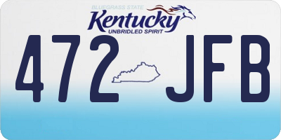 KY license plate 472JFB