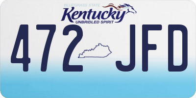 KY license plate 472JFD
