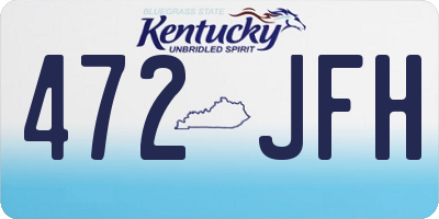 KY license plate 472JFH