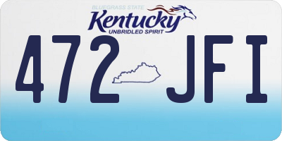 KY license plate 472JFI